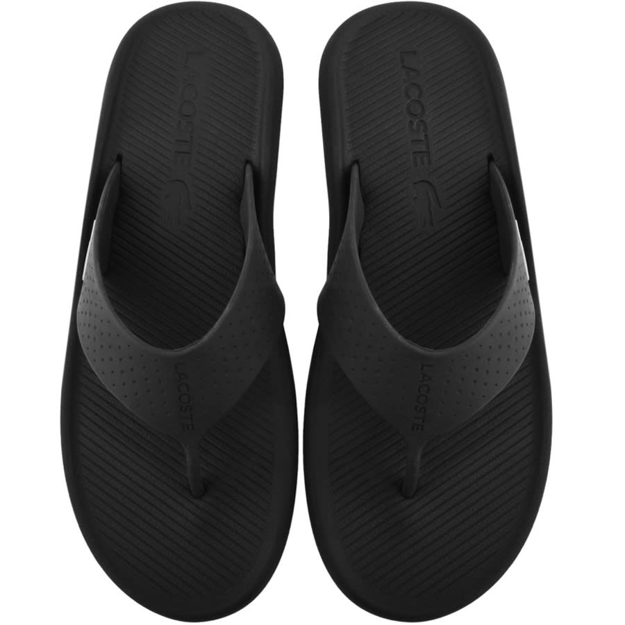 Alternative Image for ProductLacoste Croco Flip Flops Black1